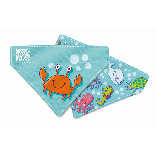 Max & Molly Bandana for Cats & Dogs - Blue Ocean - Small