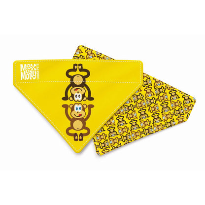 Max & Molly Bandana for Cats & Dogs - Monkey Maniac - Large