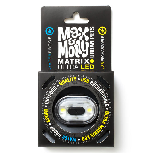 Max & Molly Matrix Ultra LED Harness/Collar Safety light- Black