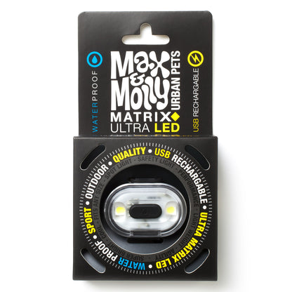 Max & Molly Matrix Ultra LED Harness/Collar Safety light- White