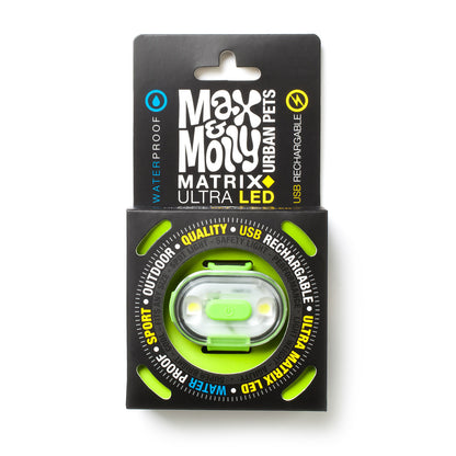 Max & Molly Matrix Ultra LED Harness/Collar Safety light- White