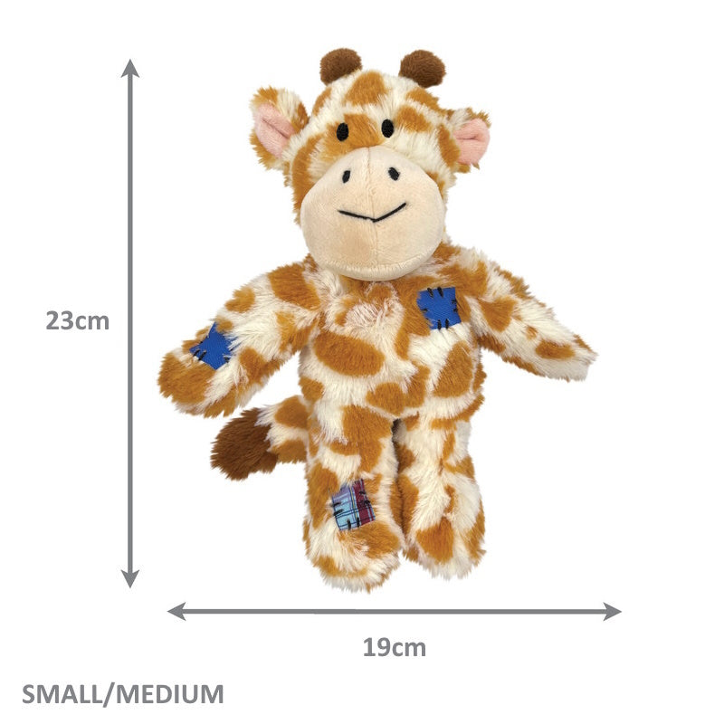 3 x KONG Wild Knots Giraffe Tug & Snuggle Plush Dog Toy - Small/Medium