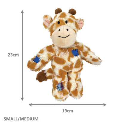 3 x KONG Wild Knots Giraffe Tug & Snuggle Plush Dog Toy - Small/Medium