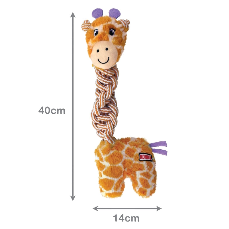 3 x KONG Knots Twists Plush Tug Dog Toy - Med/Lge Assorted Designs