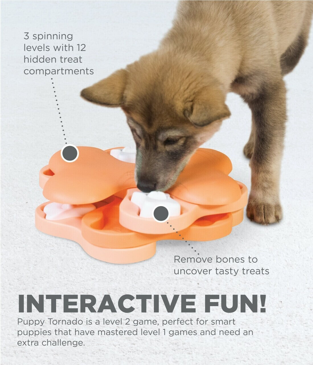 Nina Ottosson Tornado Interactive Puzzle Dog Toy for Puppies - Level 2