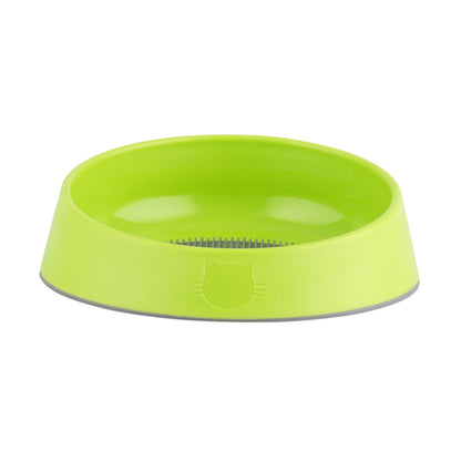 Oh Bowl Slow Food Tongue Cleaning Hairball Control Cat Food Bowl - Green