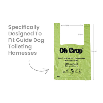 Oh Crap Compostable Dog Poop Bags with Handles - Roll of 200 Bags