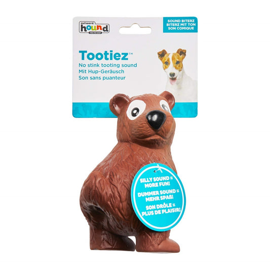 Outward Hound Tootiez Latex Rubber Grunter Dog Toy - Small Bear