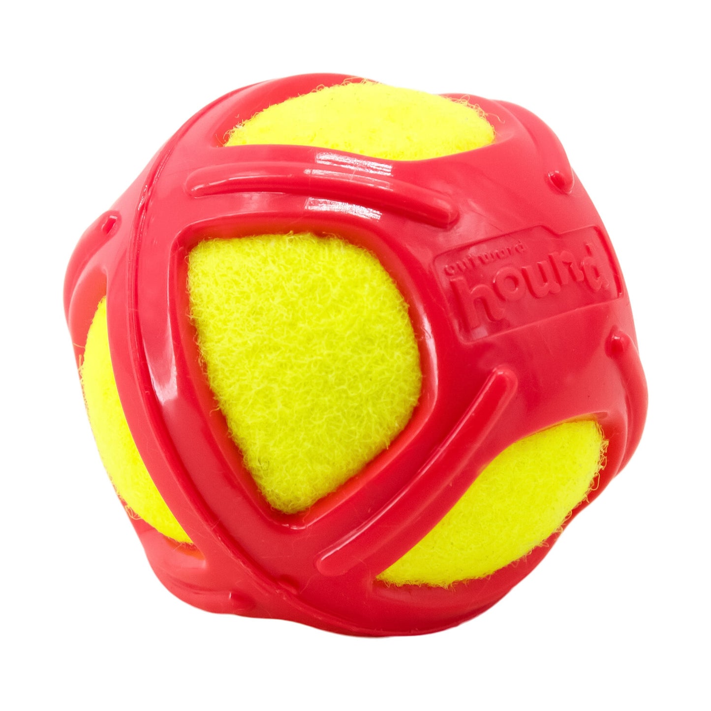 Outward Hound Tennis Max Fetch Dog Ball with Rubber Shell - Blue Medium