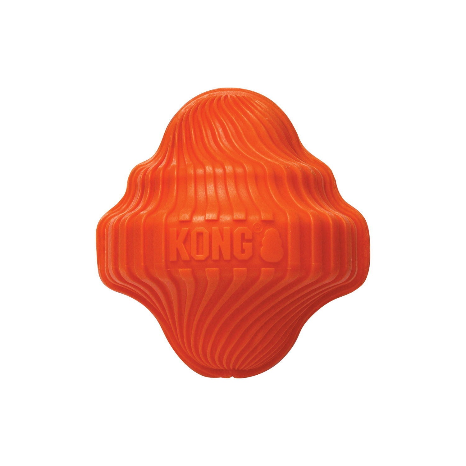 KONG Squeezz Orbitz Spin Top Squeaker Dog Toy - Asst Colours - Single Unit - S/M