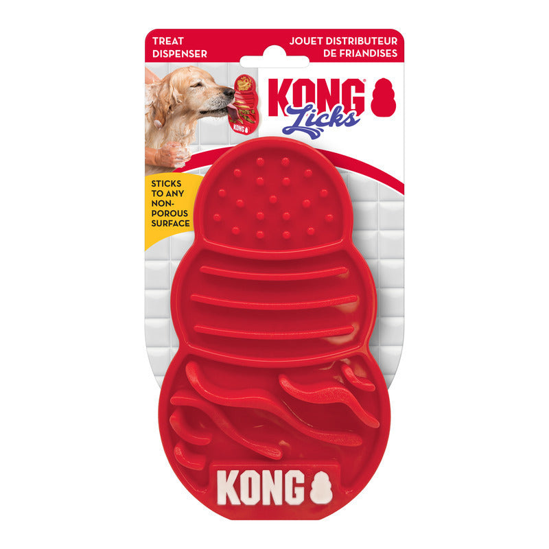 KONG Licks Mat Slow Feeder Lick Mat for Cats & Dogs - Large Bulk Pack of 3