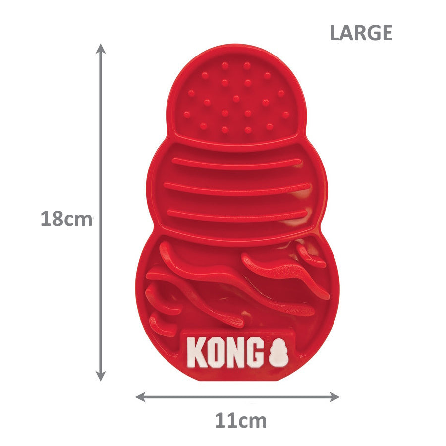 KONG Licks Mat Slow Feeder Lick Mat for Cats & Dogs - Large Bulk Pack of 3