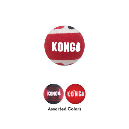 3 x KONG Signature Balls Fetch Dog Toys - 3 x 3-Pack Large Assorted (9 Total)