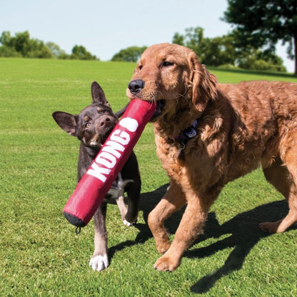 3 x KONG Signature Stick - Safe Fetch Toy with Rattle & Squeak for Dogs - Large