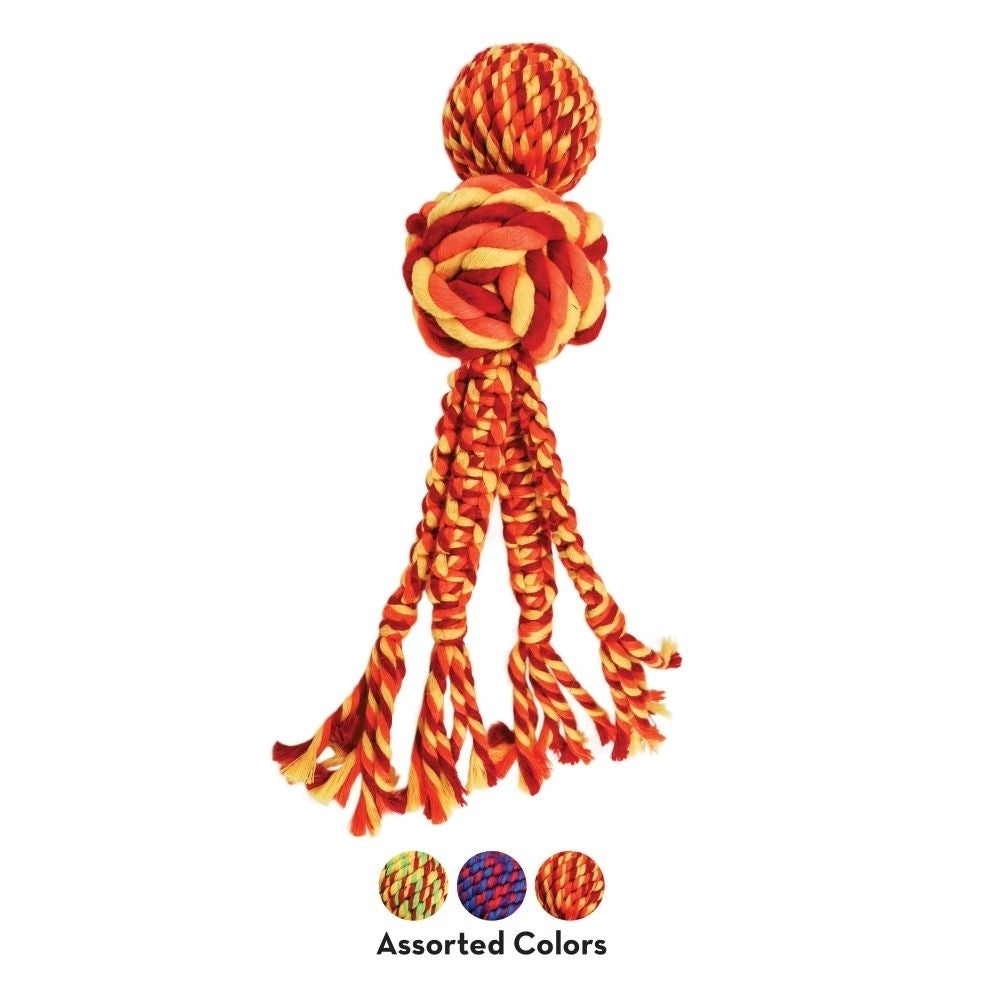 3 x KONG Wubba Weaves With Rope Small