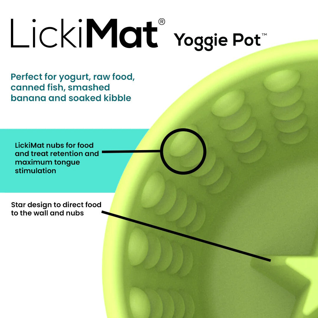 Lickimat Yoggie Pot Green