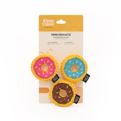 Zippy Paws ZippyClaws Mini Donutz Cat Toy 3-Pack 