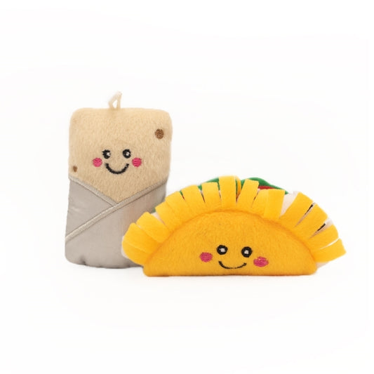 Zippy Paws ZippyClaws NomNomz Cat Toy - Taco and Burrito 