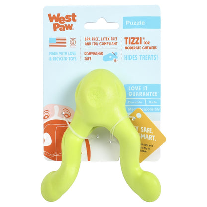 West Paw Tizzi Treat & Tug Toy for Tough Dogs - Small - Blue