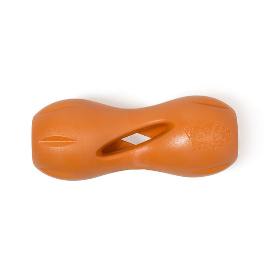 West Paw Qwizl Treat Dispensing Dog Toy - Small - Orange