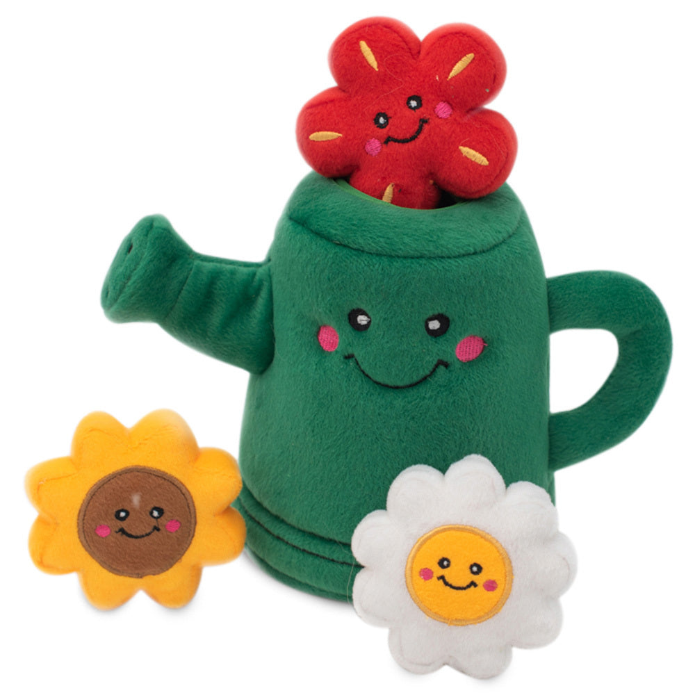 Zippy Paws Zippy Burrow Interactive Dog Toy - Watering Can + 3 Flowers