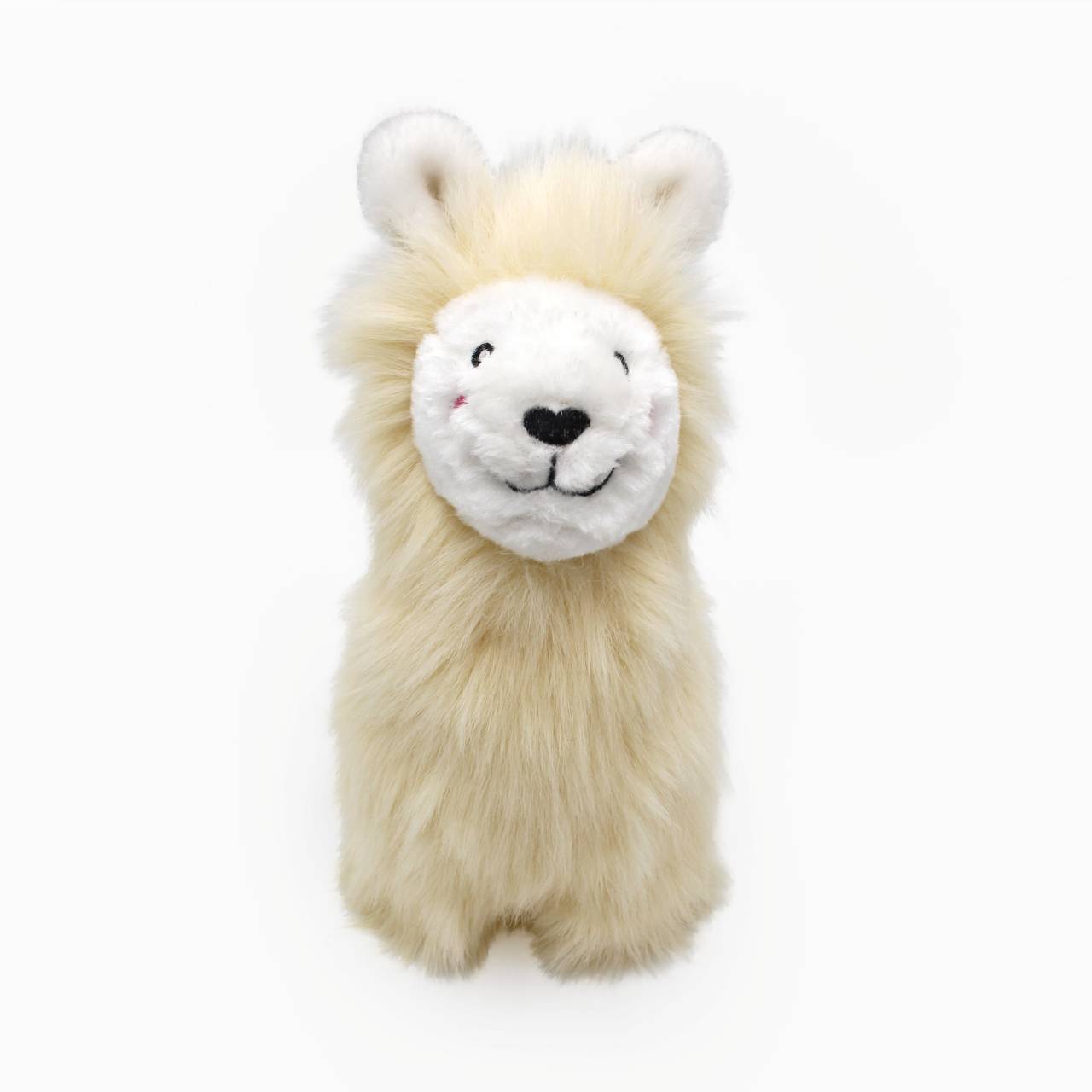 Zippy Paws Wooliez Plush Squeaker Dog Toy - Larry the Llama 