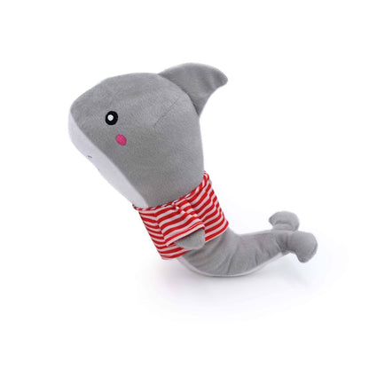 Zippy Paws Playful Pal Plush Squeaker Rope Dog Toy - Shelby the Shark 