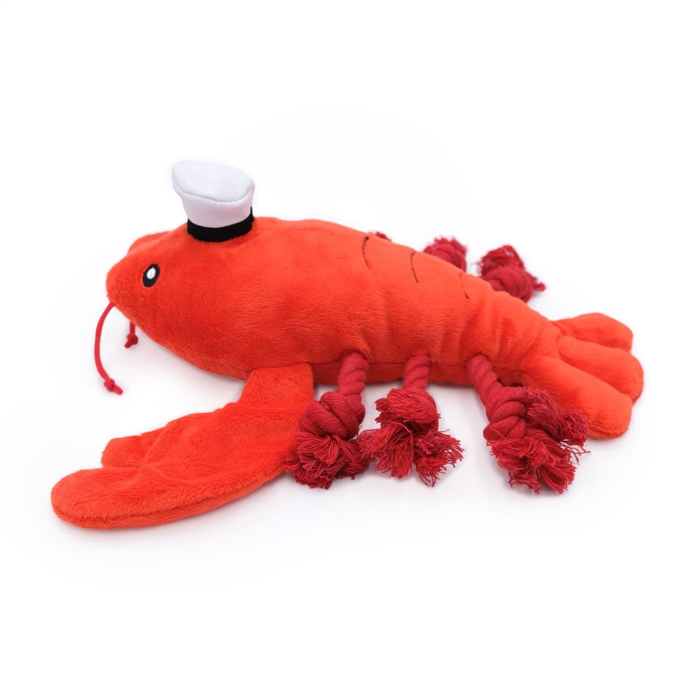 Zippy Paws Playful Pal Plush Squeaker Rope Dog Toy - Luca the Lobster 