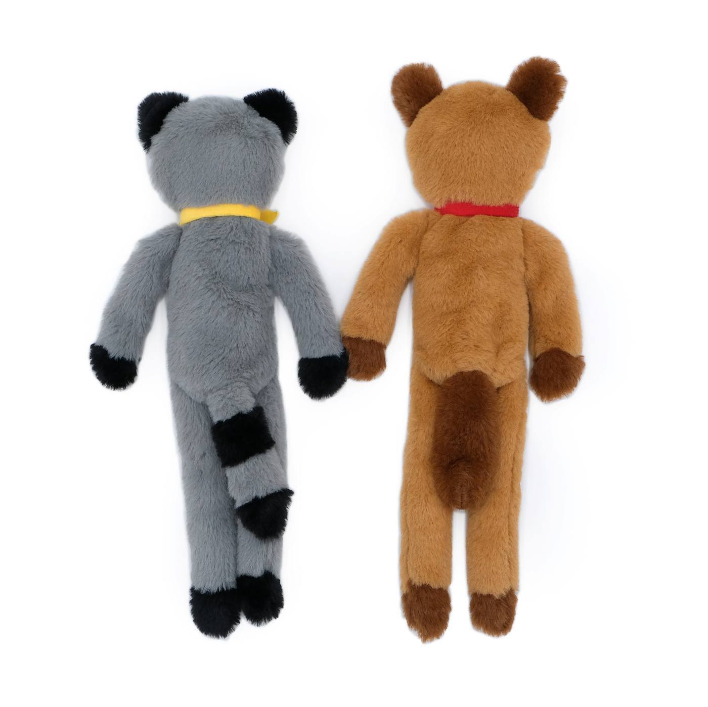 Zippy Paws Fluffy Peltz Plush Squeaker Dog Toy - Raccoon & Chipmunk 2-Pack