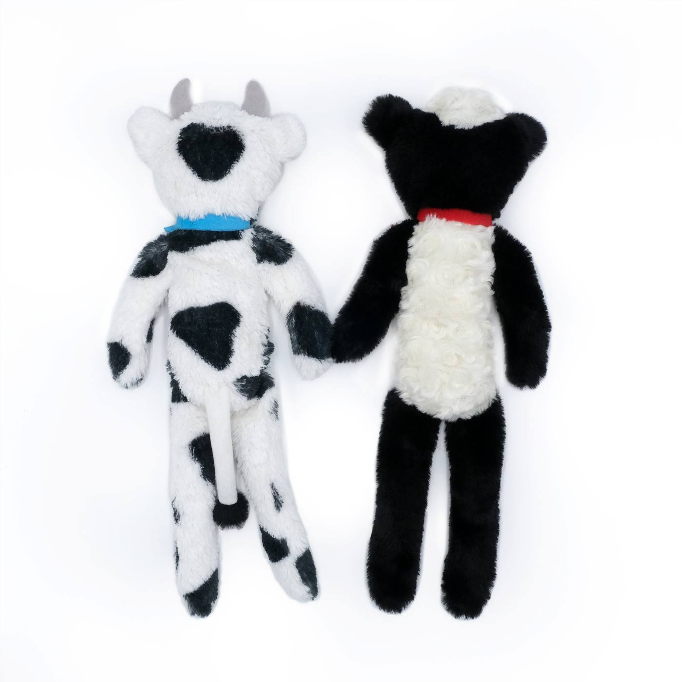 Zippy Paws Fluffy Peltz Plush Squeaker Dog Toy - Sheep & Cow  2-Pack