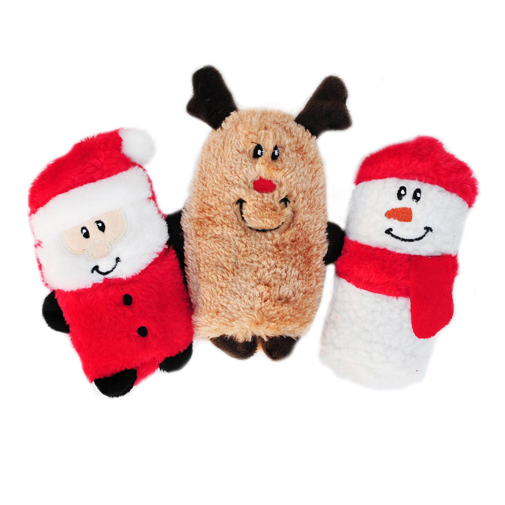 Holiday Squeakie Buddies - Santa, Reindeer, Snowman 