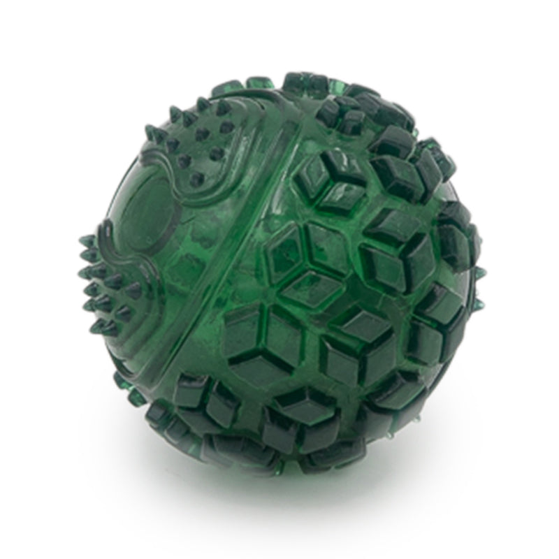 Holiday ZippyTuff Squeaker Ball - Green Small