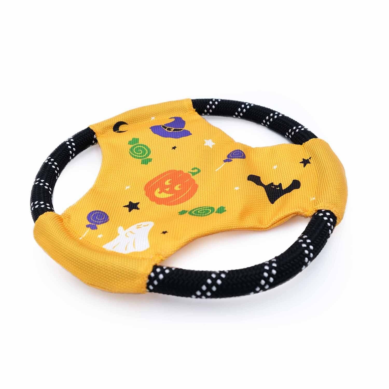 Zippy Paws Halloween Rope Gliderz Frisbee Dog Toy