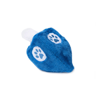 Zippy Paws Hanukkah Burrow Interactive Squeaker Dog Toy - Dreidel Blue Bears