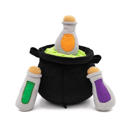 Zippy Paws Halloween Burrow Interactive Dog Toy - 3 Squeaker Toys in a Cauldron