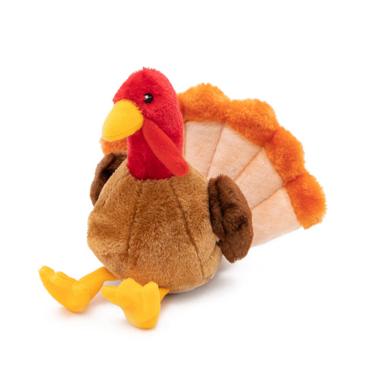 Zippy Paws Fall Harvest Tucker the Turkey Plush Squeaker Dog Toy