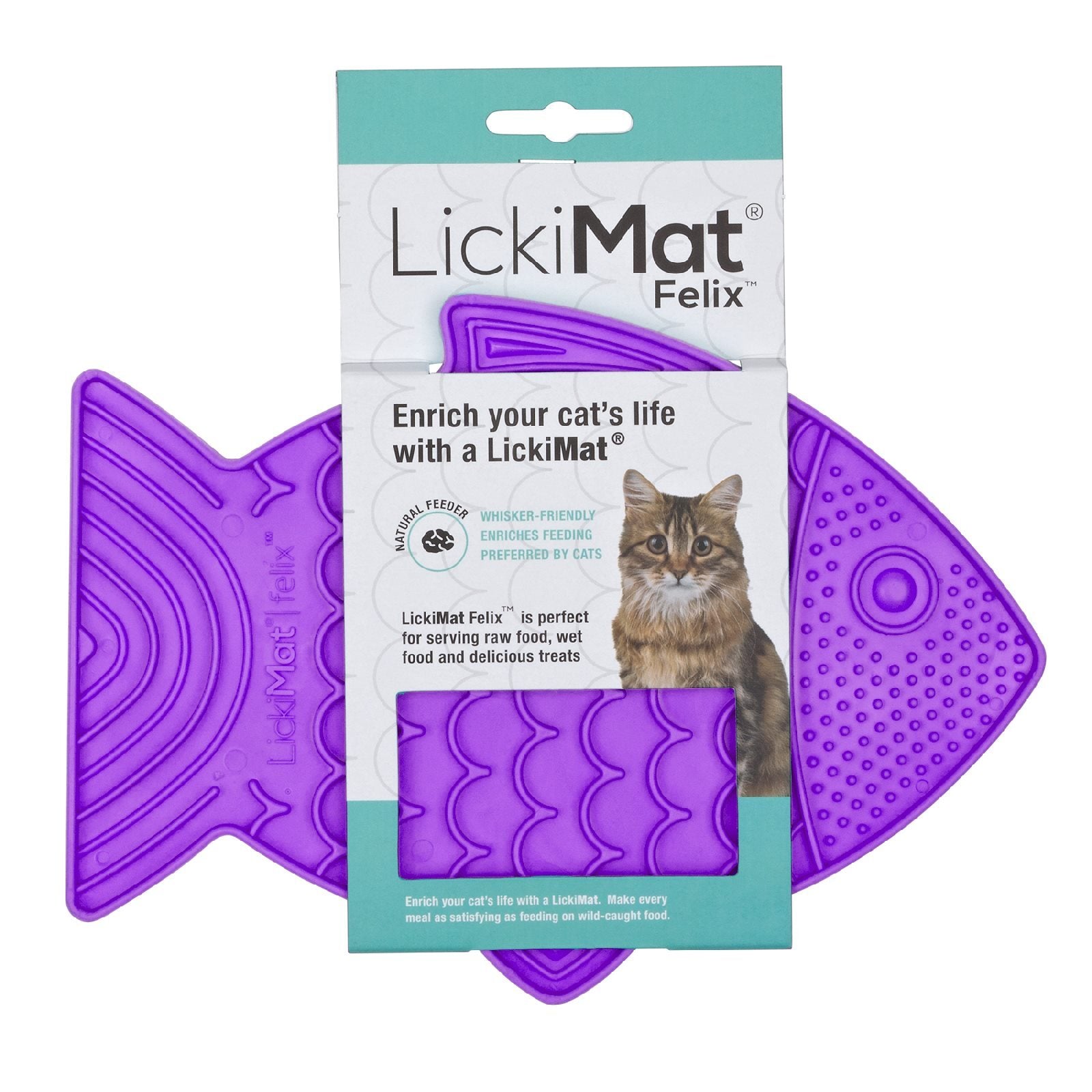 LickiMat Felix Slow Food Bowl for Cats - Orange